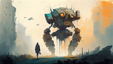 Ai Art Illustration Concept Art Robot Futuristic Wallpaper - Resolution ...