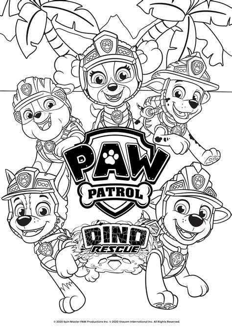 Paw Patrol Dino Coloring Coloring Pages