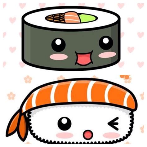 Easy Cute Sushi Drawing