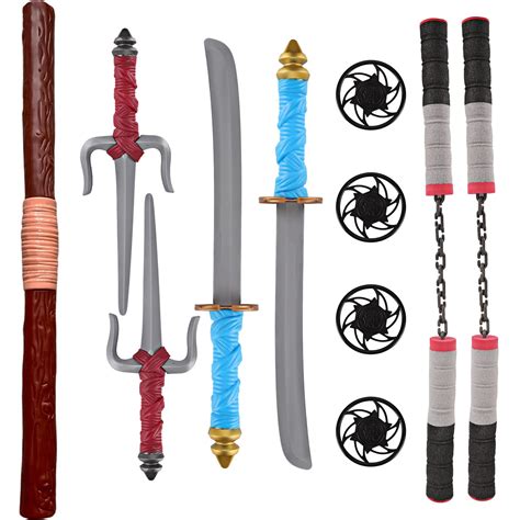 Deluxe Ninja Warrior Weapons Playset Kids Pretend Role Play Toy Dress ...