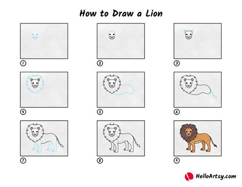 A Step-By-Step Guide On Drawing A Lion For Kids, 55% OFF