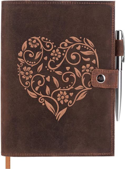 Refillable Leather Journal Lined Notebook - Journals for Women with ...