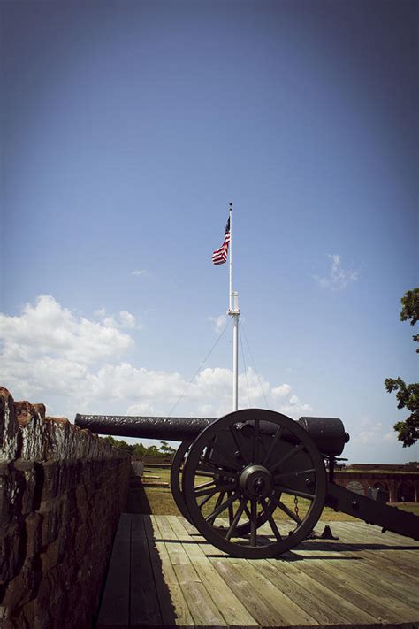 Fort Pulaski Cannon And Flag Photograph by Greg and Chrystal Mimbs ...