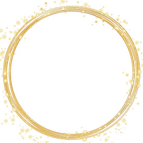 Gold Circle Frame Border With Sparkle, Gold, Frame, Border PNG ...