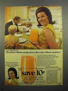 1969 Florida Orange Juice Ad - Anita Bryant