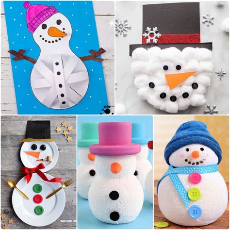 30 Easy Snowman Crafts and Ideas for Kids and Adults