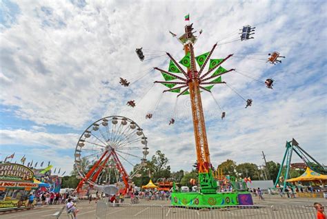 Rides on the Midway at the Indiana State Fair Editorial Image - Image ...