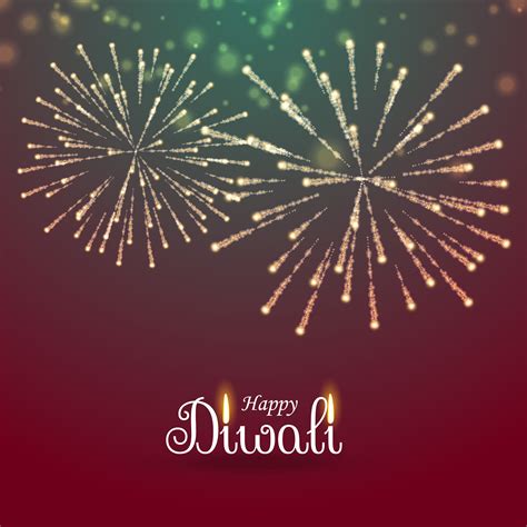 festival of lights happy diwali greeting with fireworks - Download Free ...