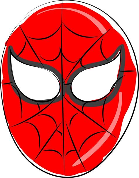 Spiderman mask, illustration, vector on white background. 13596496 ...