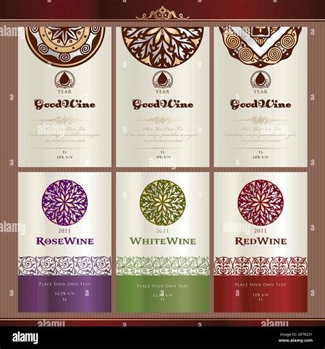 Collection of wine label templates Stock Vector Image & Art - Alamy