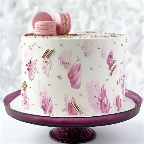 Pretty Brushstroke Cake Elegant Birthday Cakes, Birthday Cake With ...