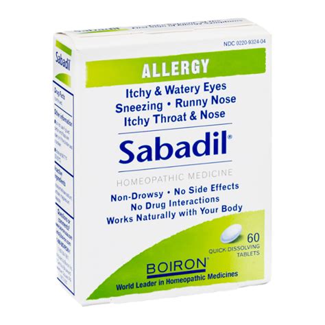 Boiron Sabadil Allergy Homeopathic Medicine Tablets - 60 CT Reviews 2020