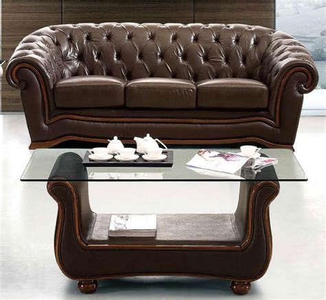 Traditional Brown Italian Leather Sofa Prime Classic Design, modern ...