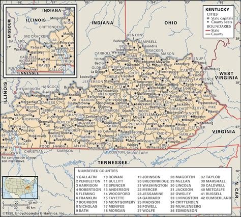 Printable Map Of Kentucky Counties Select A County From The Map For ...