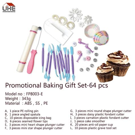 64pcs promotional baking gift set,baking tools set cake mould-in ...