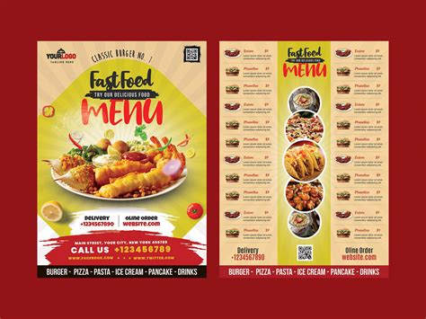 Free Food Menu Card Template (PSD)