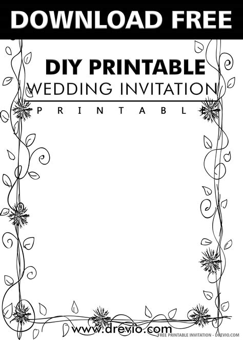 (FREE PRINTABLE) – DIY Printable Wedding Invitation Templates ...