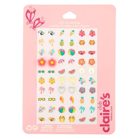 Claire's Club Stick On Earrings - 30 Pack | Claire's