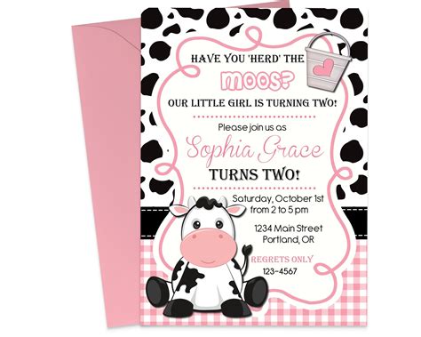 Cow And Patchwork Free Printable Invitations. - Oh My Fiesta! In ...