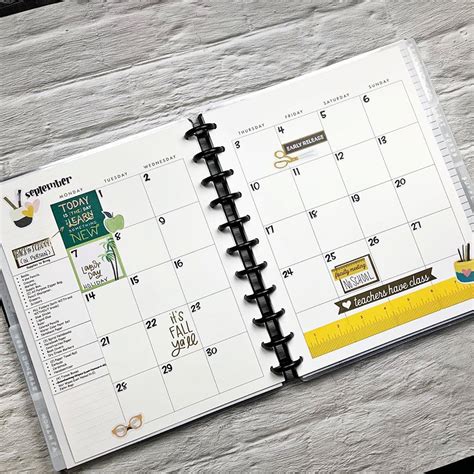 BIG HAPPY PLANNER Printable Insert Monthly Undated Happy - Etsy