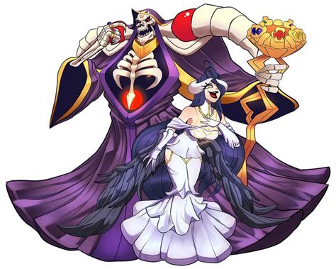 Albedo and Momonga from Overlord #beautyandbeast Awesome Anime, Anime ...