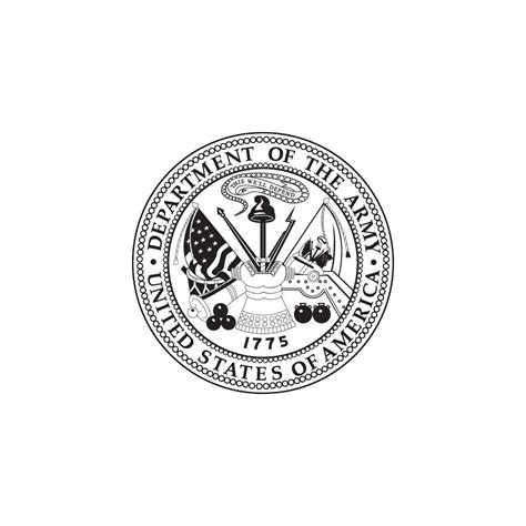 US Army Seal Black & White Logo Vector - (.Ai .PNG .SVG .EPS Free Download)