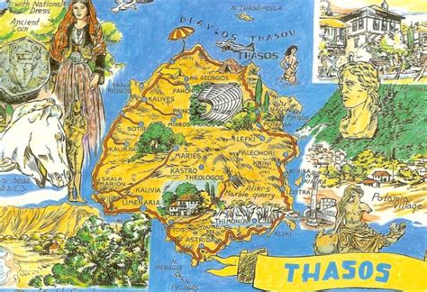 A Postcard a Day: A week of maps: 4 Thasos