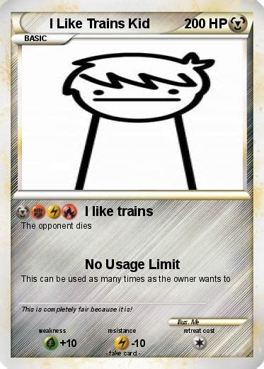 Pokémon I Like Trains Kid 168 168 - I like trains - My Pokemon Card