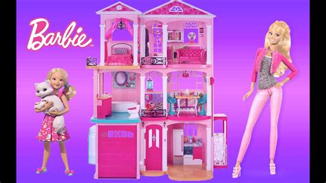 Barbie Dreamhouse 2015 Unboxing Assembly and Full House Tour ...