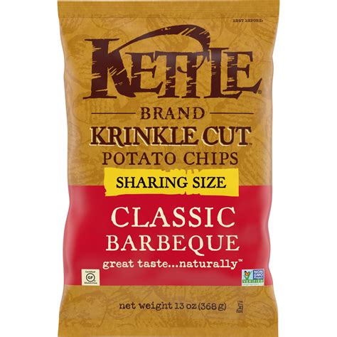 Kettle Brand Potato Chips, Krinkle Cut Classic Barbeque Kettle Chips ...