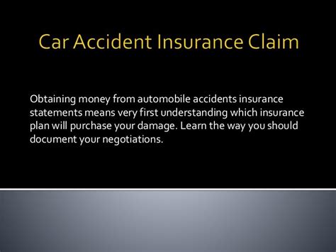 Car accident insurance claim