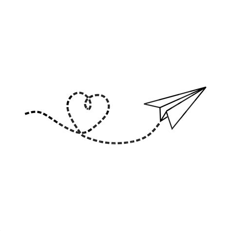 Paper Airplane SVG Flying Airplane Svg Plane Heart Route Svg - Etsy Canada