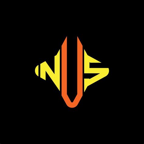 NUS letter logo creative design with vector graphic 8144386 Vector Art ...