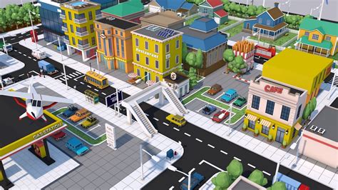 Low Poly City Town Pack 3D model | CGTrader