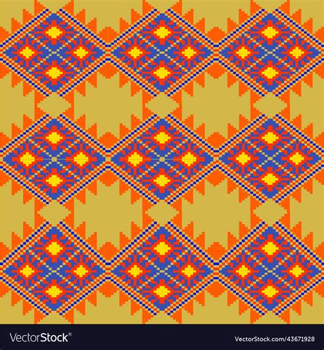 Traditional fabric pattern Royalty Free Vector Image