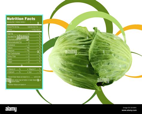 green cabbage nutrition facts Stock Photo - Alamy