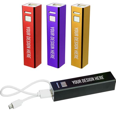 Printed Portable USB Chargers (2200 mAh, UL Listed)