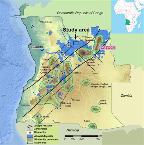 Kimberlite Pipes Map