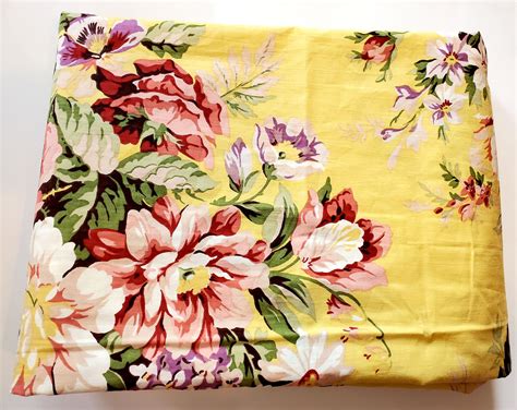 RALPH LAUREN BROOKE Sophie / Queen Flat Sheet / Yellow Floral | Etsy in ...