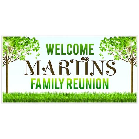 Welcome to Family Reunion Yard Personalized Banner | Etsy