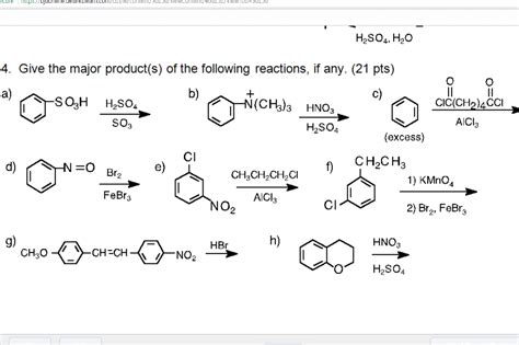 Solved H2SO4, H20 4. Give the major product(s) of the | Chegg.com