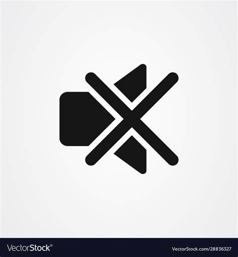 Mute icon design silent symbol Royalty Free Vector Image