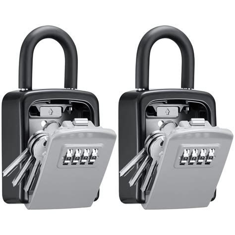 LB003 4-Digit Combination Key Lock Box with Key Hook – Puroma