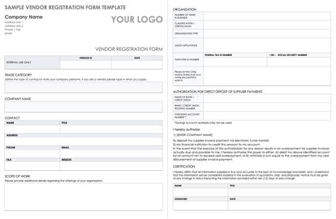 Registration Form Template Word Free