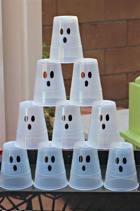 #Halloween Ghost Busters! Shoot white "ghost cups" with a Nerf gun or ...