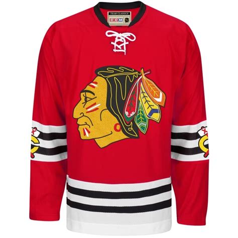 Mens Chicago Blackhawks CCM Red Classic Throwback Jersey - Shop.NHL.com