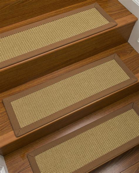 NaturalAreaRugs Handcrafted Devon Sisal Carpet Stair Treads Sienna, 9 ...