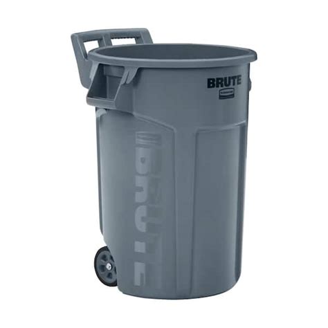 Rubbermaid Commercial Products Brute 44 Gal. Grey Round Vented Wheeled ...