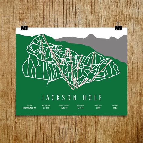 Jackson Hole Ski Trail Map, Jackson Hole, Trail Map, Jackson Hole ...