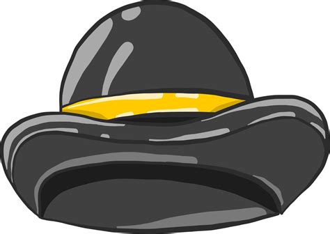 Black hat, illustration, vector on white background. 13743101 Vector ...